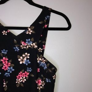 💐Semi-high neck floral dress💐